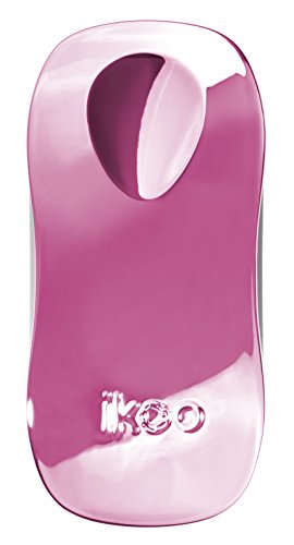 ikoo Home White Metallic - Cepillo sin mango desenredante para todo tipo de cabello, cerdas suaves, masaje del cuero cabelludo, cepillado pelo largo, mojado o seco. Ergonómico y vegano.