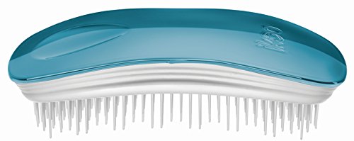 ikoo Home White Metallic - Cepillo sin mango desenredante para todo tipo de cabello, cerdas suaves, masaje del cuero cabelludo, cepillado pelo largo, mojado o seco. Ergonómico y vegano.