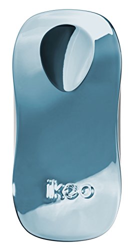 ikoo Home White Metallic - Cepillo sin mango desenredante para todo tipo de cabello, cerdas suaves, masaje del cuero cabelludo, cepillado pelo largo, mojado o seco. Ergonómico y vegano.