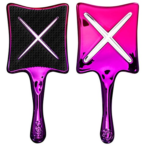 ikoo Paddle X Metallic - Cepillo plano, todo tipo de cabello. Desenreda y masajea. Ventilación anti estrés para un secado fácil y rápido. Cepillado innovador, Styling impecable.