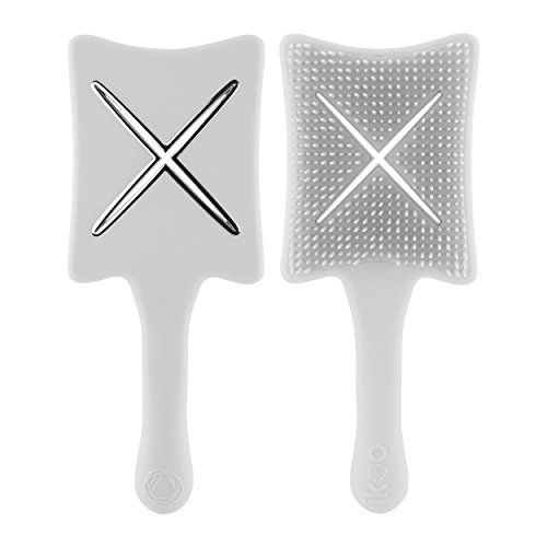 ikoo Paddle X Pops - Cepillo de viaje plano, todo tipo de cabello. Desenreda y masajea. La ventilación anti estrés asegura un secado fácil y rápido. Ergonómico y vegano.