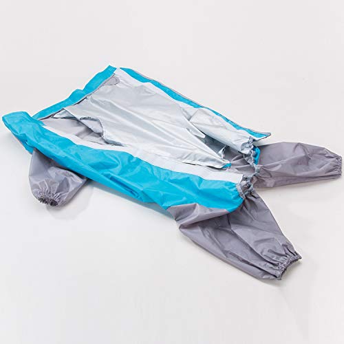 Impermeable Grande del Perro Costura Capucha Impermeable de la Lluvia Slicker de Ropa Trajes de Trabajo para Labrador Labrador Dorado, Naranja, 7XL Pecho 108cm