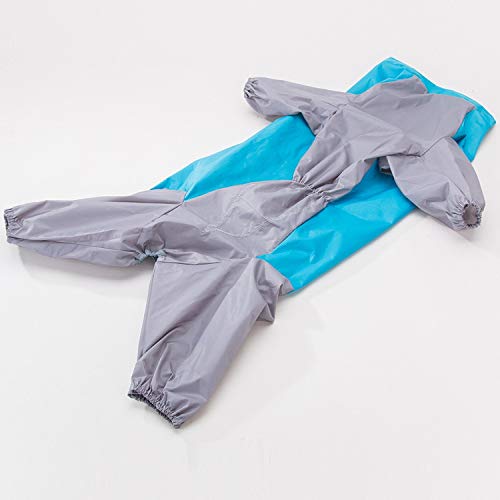 Impermeable Grande del Perro Costura Capucha Impermeable de la Lluvia Slicker de Ropa Trajes de Trabajo para Labrador Labrador Dorado, Naranja, 7XL Pecho 108cm