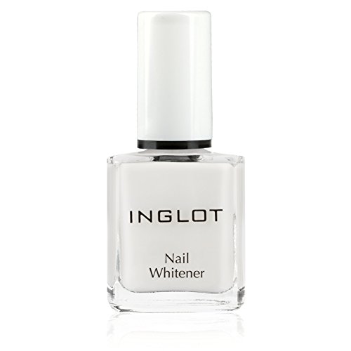 INGLOT Nail Whitener - Blanqueador de uñas para uñas visibles blancas y blandas, blanqueamiento óptico de las uñas, contiene aceite de onagra, extracto de té verde y pantenol