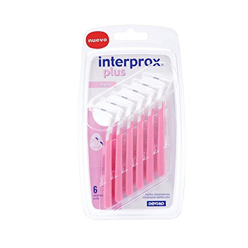 Interprox de 0,38 mm rosado más cepillo interproximal Nano – Pack de 6