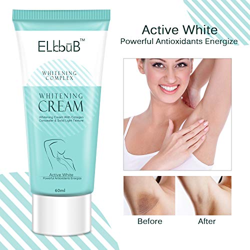 Intimate Skin Lightening Cream for Body, Bikini and Sensitive Areas - Skin Whitening Cream Contains Hydrolyzed collagen, Glycerol, Nano Titanium Dioxide 60ml / 2 oz (60 ml)