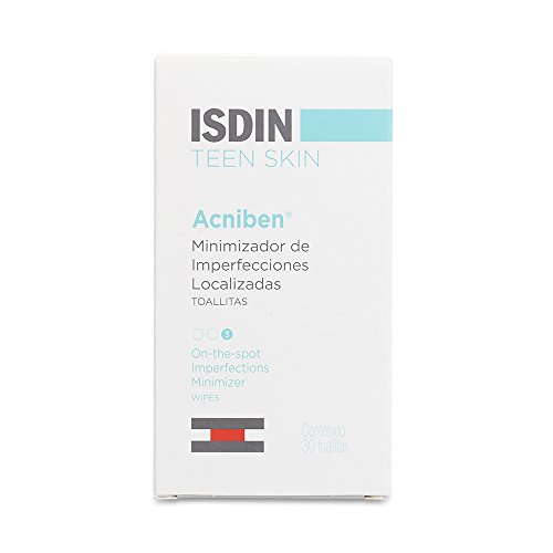 ISDIN Acniben Teen Skin Toallitas Anti Imperfecciones para Piel grasa o Acnéica - 30 Toallitas. (690010121)