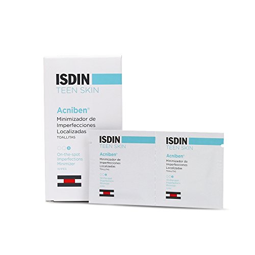 ISDIN Acniben Teen Skin Toallitas Anti Imperfecciones para Piel grasa o Acnéica - 30 Toallitas. (690010121)
