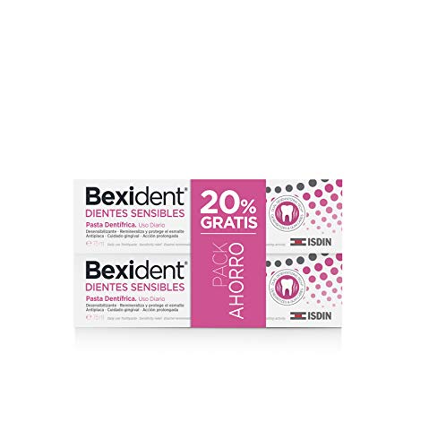 Isdin Bexident Dientes Sensibles Pack ahorro 20% EXTRA Pasta dentífrica 75ml+75ml (690012469)