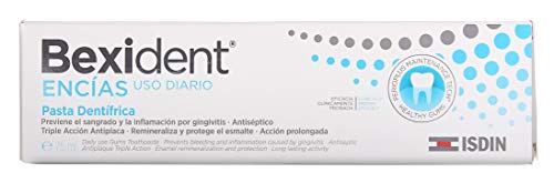 Isdin Bexident Encías Uso Diario Pasta Dentrífica, Previene el sangrado y la inflamación por gingivitis, Higiene bucal diaria 1 x 75 ml