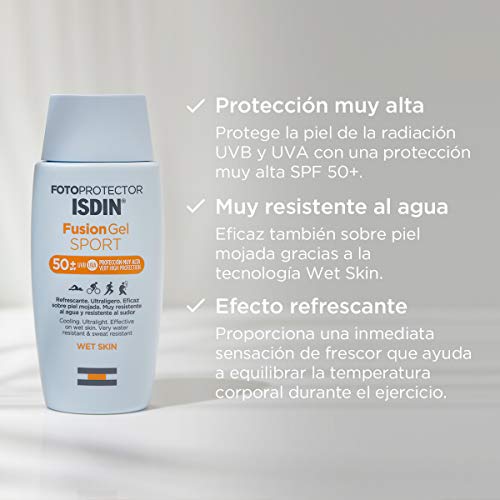 ISDIN - Fotoprotector Fusion Gel SPORT SPF 50+ - Protector solar Corporal, 100 ml