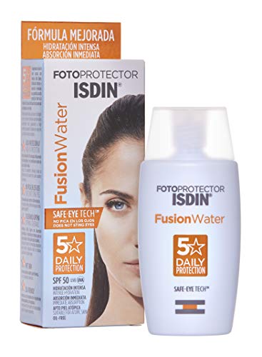 ISDIN - Fotoprotector Fusion Water SPF 50 - Protector solar facial de fase acuosa para uso diario, 50 ml