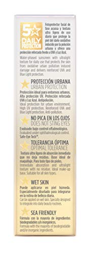 Isdin Fotoprotector Fusion Water Urban SPF 30 - Protector solar Facialultraligero de uso diario para entornos urbanos, protección UVA, luz azul yantipolución, 50 ml