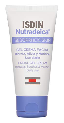 ISDIN Nutradeica - Gel-crema facial indicado para el tratamiento del exceso de sebo, descamación, picor y eritema de la piel seborreica facial, 50 ml