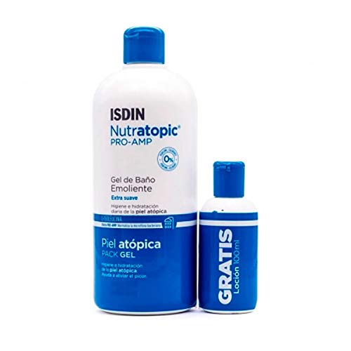 Isdin Nutratopic Pro AMP Gel de Baño Emoliente Piel Atópica, 400ml+REGALO 100ml