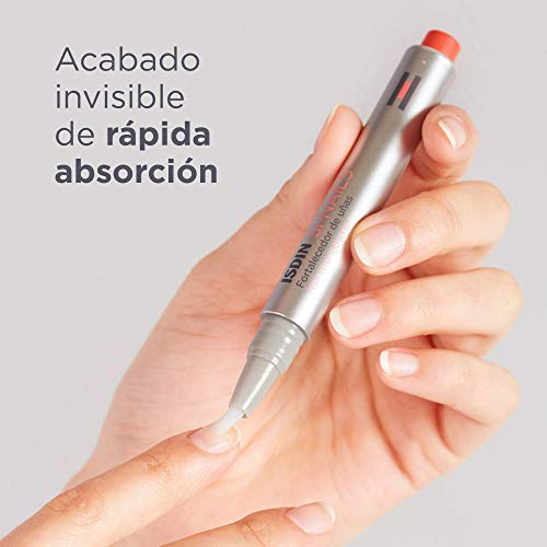 ISDIN SI-NAILS Fortalecedor con ácido hialurónico para uñas débiles y dañadas, hidrata también las cutículas, Acabado Invisible, 1 x 2.5 ml