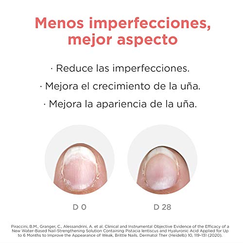 ISDIN SI-NAILS Fortalecedor con ácido hialurónico para uñas débiles y dañadas, hidrata también las cutículas, Acabado Invisible, 1 x 2.5 ml