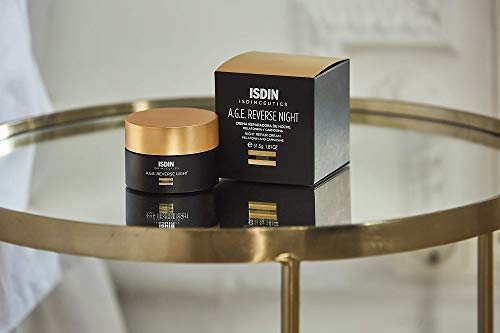 Isdinceutics A.G.E. Reverse Night, Crema Reparadora de Noche con Melatonina Anti Aging, 50 ml, Pack de 1
