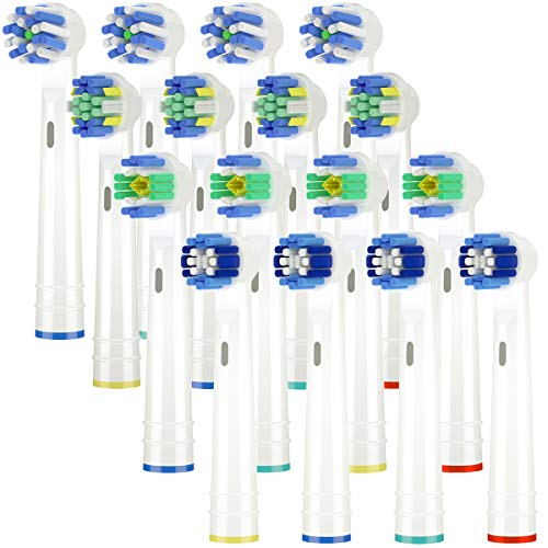 ITECHNIK Recambios Cepillo Compatible Oral b,cabezales de repuesto Compatible eléctrico Pro 700 Pro 5000 Pro 6500, 4 Precision EB20,4 Floss EB25,4 Cross EB50,4 White clean EB18