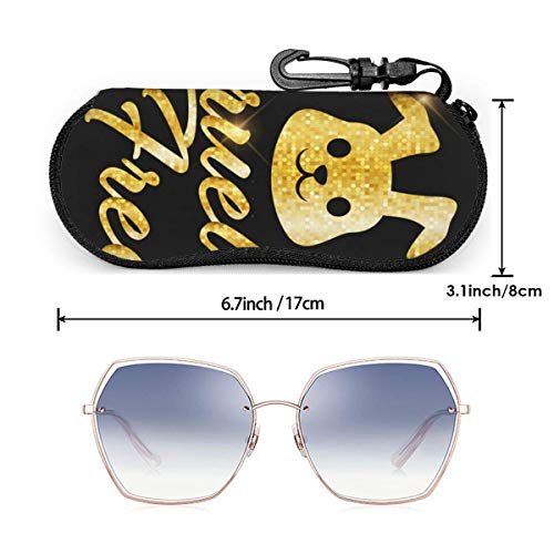 IUBBKI Estuche blando para gafas de sol Neopreno ultraligero ideal para redes sociales, blogs o vlogs (blog de video) Estuche para gafas con cremallera y clip para cinturón