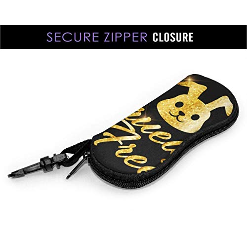 IUBBKI Estuche blando para gafas de sol Neopreno ultraligero ideal para redes sociales, blogs o vlogs (blog de video) Estuche para gafas con cremallera y clip para cinturón