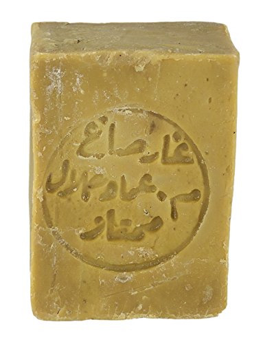 Jabón Natural de Alepo (jabón de Alepo tradicional, hecho a mano) con aceite de oliva y laurel 200g