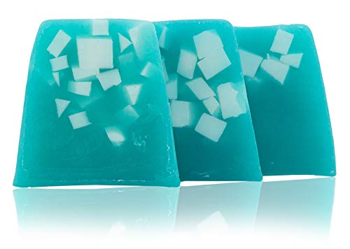 Jabón Natural Hecho a Mano con Algas Marinas, Manteca de Cacao, Aceite de Aguacate. Barra de Jabón Antibacteriana y Antifúngica Para las Manos, Pies, Cara, Cabello y Cuerpo de las Manos, 3x100 gr.