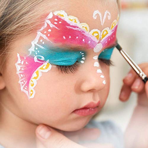 Janolia Pintura Facial, Pintura Corporal con 15 Diversas Colores, Maquillaje para Cuerpo Professionale, Colorantes Naturales y Seguros para Niños y Adulto, Caracterizarse en Fiestas, Halloween