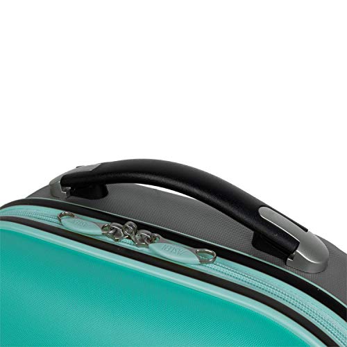 JASLEN - Neceser Grande de Viaje Rígido ABS, Maleta de Aseo. Cinta para Trolley. Múltiples Compartimentos. Espejo. Resistente Ligero Duradero. Marca y Calidad. 56525, Color Aguamarina-Plata