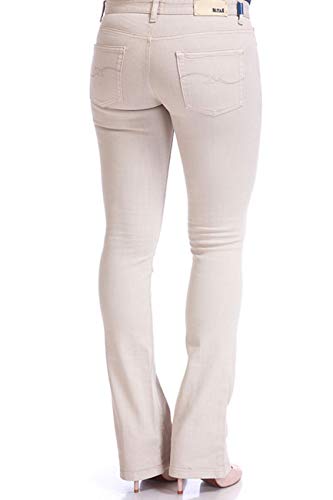 Jeans Casual para mujer – Beige – Pantalones vaqueros de algodón de cintura media recta para mujer Beige beige 52