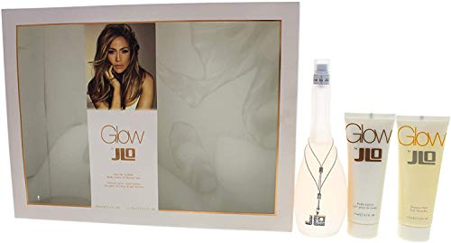 Jennifer Lopez Glow EDT Spray, loción corporal y gel de ducha, 3.3 oz/2.5 oz