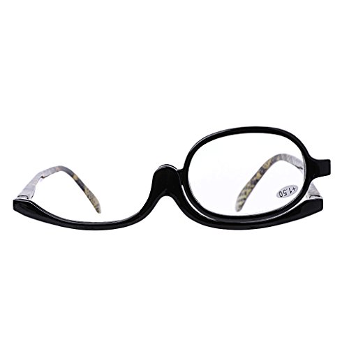 Jiamins - Gafas de cosméticos para mujer, gafas de lectura Presbyopic + 1.0 ~ + 4.0 negro negro +2.5