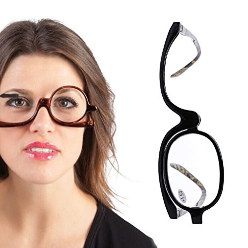 Jiamins - Gafas de cosméticos para mujer, gafas de lectura Presbyopic + 1.0 ~ + 4.0 negro negro +2.5