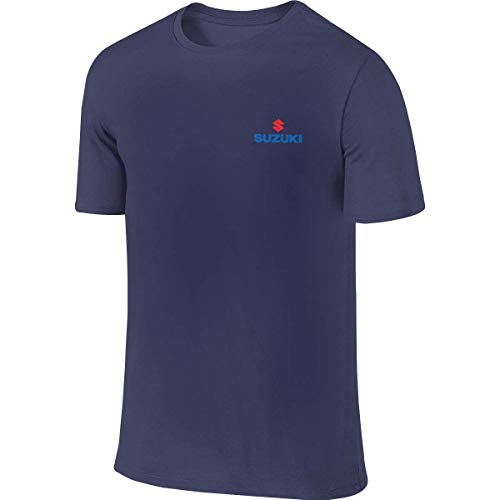 Jingliwang Casual Tops Tees Camiseta cómoda para Hombre Camiseta con Logotipo de Suzuki