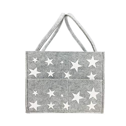 Jiyaru Organizador de Pañales para Bebé, Cesta de Almacenamiento para Pañales Toatillas de Bebé, Organizador de Coche Portátil, Cesta de Regalo 33 * 23 * 18.5cm