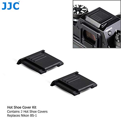 JJC Cubierta de Zapata para Cámaras Nikon, Panasonic, Olmypus, etc. SLR y Cámaras Sin Espejo con Zapata ISO Estándar (Consulte la Descripción para Obtener Más Cámaras de Compatibilidad)