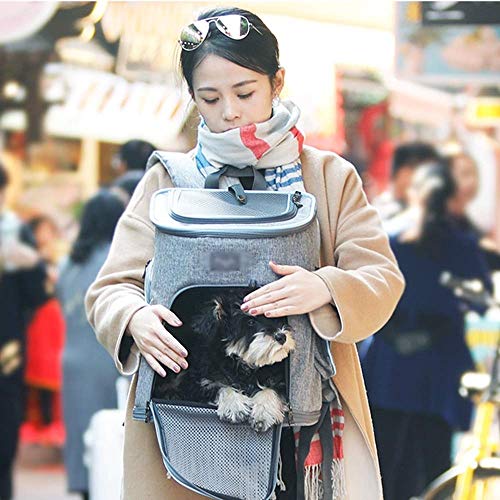 JJL Prima Animal doméstico del Mochila for Perros y Gatos pequeños |Diseño ventilado, Correa de Seguridad, Hebilla de Soporte |Diseñado for Viajes, Senderismo y Uso al Aire Libre (Color : B)