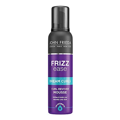 John Frieda Espuma Pelo Rizado 250ml | Pelo Encrespado | Protector Térmico | Rizos Definidos y Perfectos