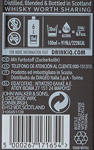 Johnnie Walker Black Label Scotch Whisky Pocket Edition - 200 ml