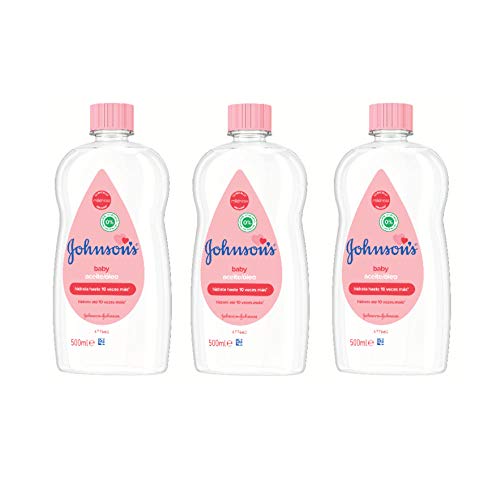 Johnson's Baby Aceite Regular, Deja la Piel Suave y Sana, Ideal para Pieles Delicadas - 3 x 500 ml