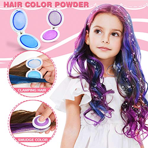 Jojoin Maquillaje Niñas 19PCS, Maquillaje Niñas Set Maletin, 2 * Horquilla, 2 * Sombra de Ojos, 1 * Lápiz Labial, 3 * Esmalte de uñas en Forma de Corazón, etc...