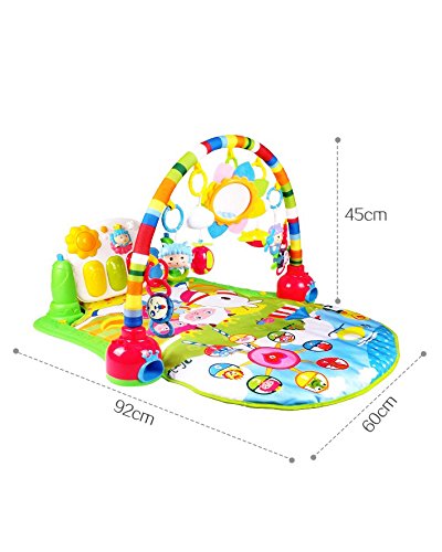 Jouet d’éveil Surreal 3 en 1 bébé piano tapis de jeu tapis de jeu musique et lumières