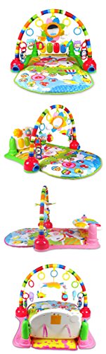 Jouet d’éveil Surreal 3 en 1 bébé piano tapis de jeu tapis de jeu musique et lumières