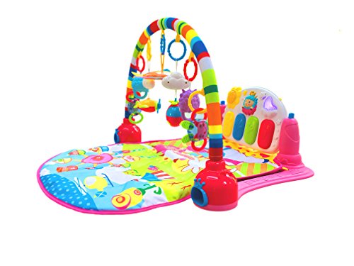 Jouet d’éveil Surreal 3 en 1 bébé piano tapis de jeu tapis de jeu musique et lumières