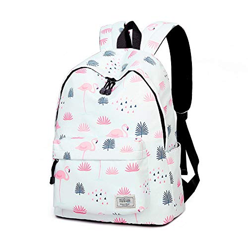 Joymoze Moderna Mochila de Ocio para Niñas Mochila Escolar para Adolescentes Mochila Bolso Estampado para Mujer Flamingos