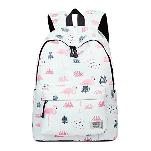 Joymoze Moderna Mochila de Ocio para Niñas Mochila Escolar para Adolescentes Mochila Bolso Estampado para Mujer Flamingos