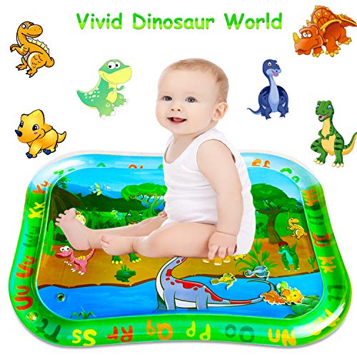 Juego Agua Bebe Colchonetas Alfombra de Agua Inflable Dinosaurio Estera de Juego, Adecuado para niños Cojin bebes pequeños(39.4 * 31.5in)