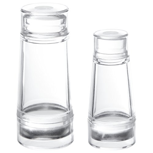 Juego de 2 – Clear Jelly Stamper – Grande y Pequeño – Doble cara – con rasqueta y tapas para en Juego