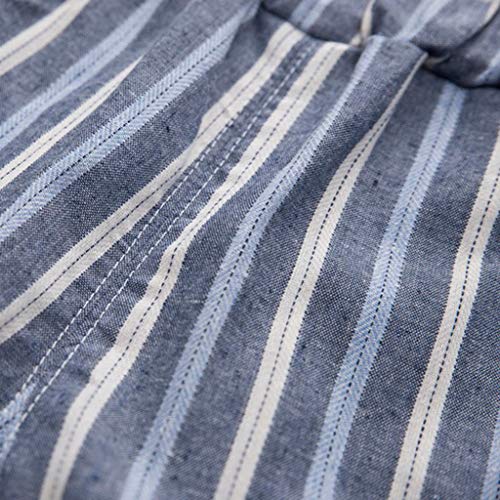 Julhold - Camiseta de manga corta con estampado de dibujos animados, de algodón y rayas de 0 a 3 años Amarillo amarillo 6-12 Meses