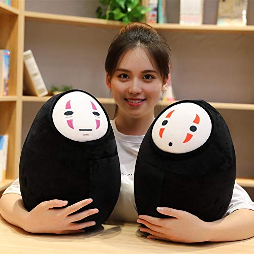 Junsansir Spirited Away Faceless Man No Face Peluches No Face Ghost Kaonashi Relleno en Forma de U Almohada Regalo Creativo para niñas Niños,Juguete Rojo